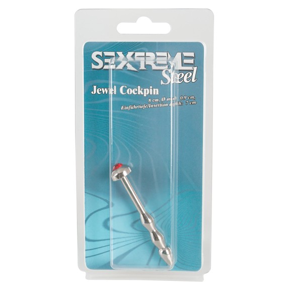 PLUG URETRALE IN ACCIAIO SEX TOY CON GIOIELLO