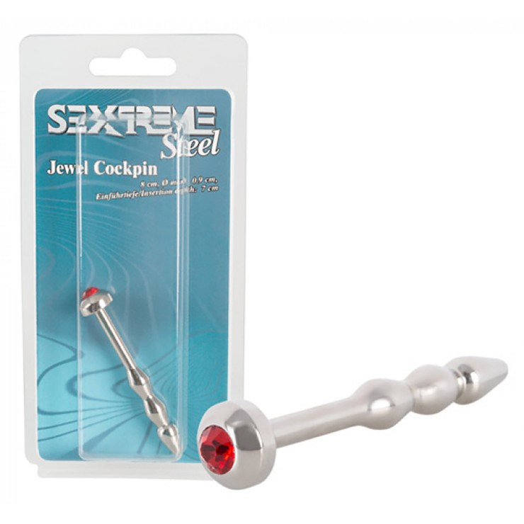 PLUG URETRALE IN ACCIAIO SEX TOY CON GIOIELLO