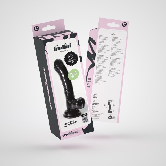 DILDO REALISTICO IN TPE VARI COLORI ANALE O VAGINALE HUDINI 17,5 CM
