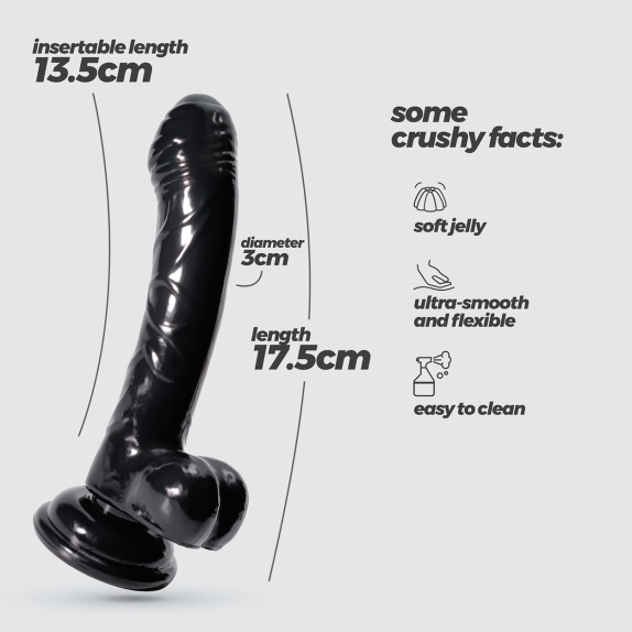 DILDO REALISTICO IN TPE VARI COLORI ANALE O VAGINALE HUDINI 17,5 CM