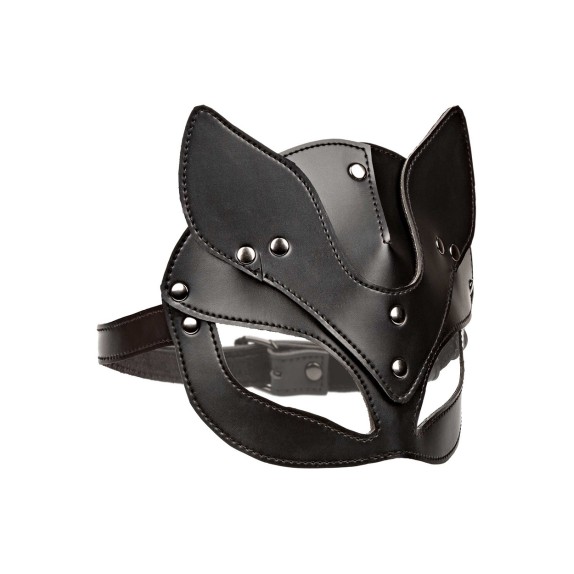 MASCHERA SEXY DA GATTA IN PELLE VEGANA REGOLABILE CON INTERNO MORBIDO