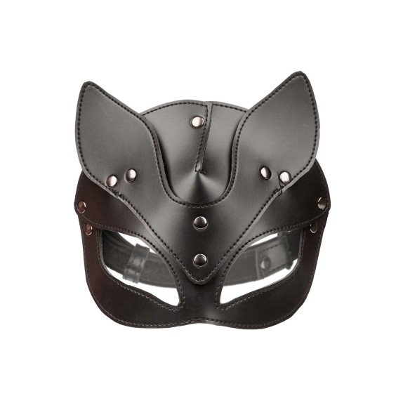 MASCHERA SEXY DA GATTA IN PELLE VEGANA REGOLABILE CON INTERNO MORBIDO
