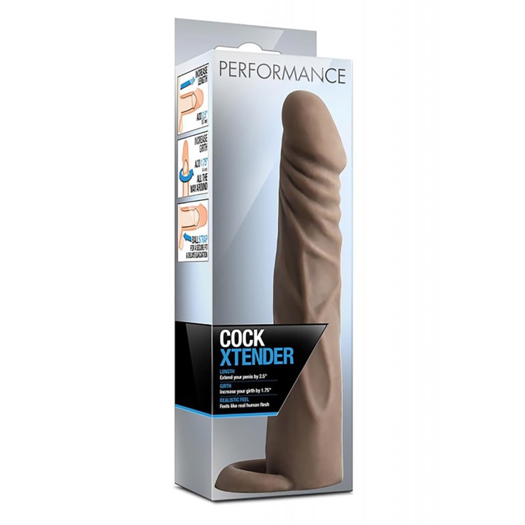 COCK XTENDER GUAINA PROLUNGA CON ANELLO MORBIDA MARRONE... 2