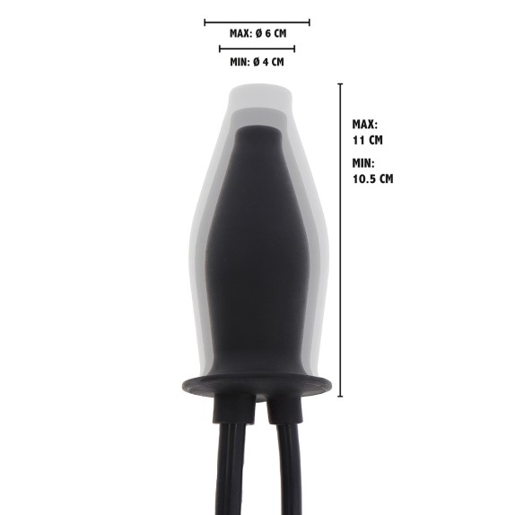 PLUG ANALE GONFIABILE CHE SPRUZZA CON SIRINGA E POMPETTA MANUALE