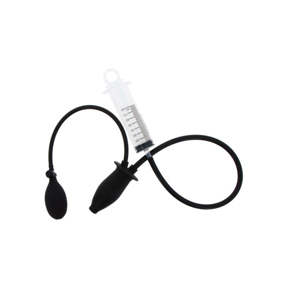 PLUG ANALE GONFIABILE CHE SPRUZZA CON SIRINGA E POMPETTA MANUALE