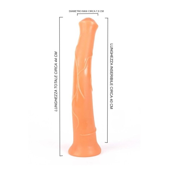 DILDO DI CAVALLO SEX TOY GRANDE COLOR CARNE CON VENTOSA X-MEN 44CM