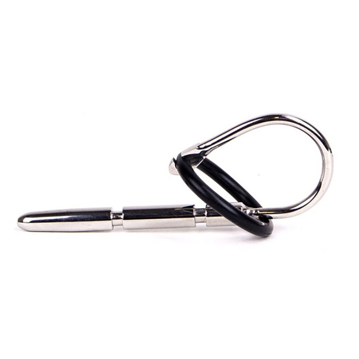 SONDA URETRALE CON ANELLI SEX TOY IN ACCIAIO