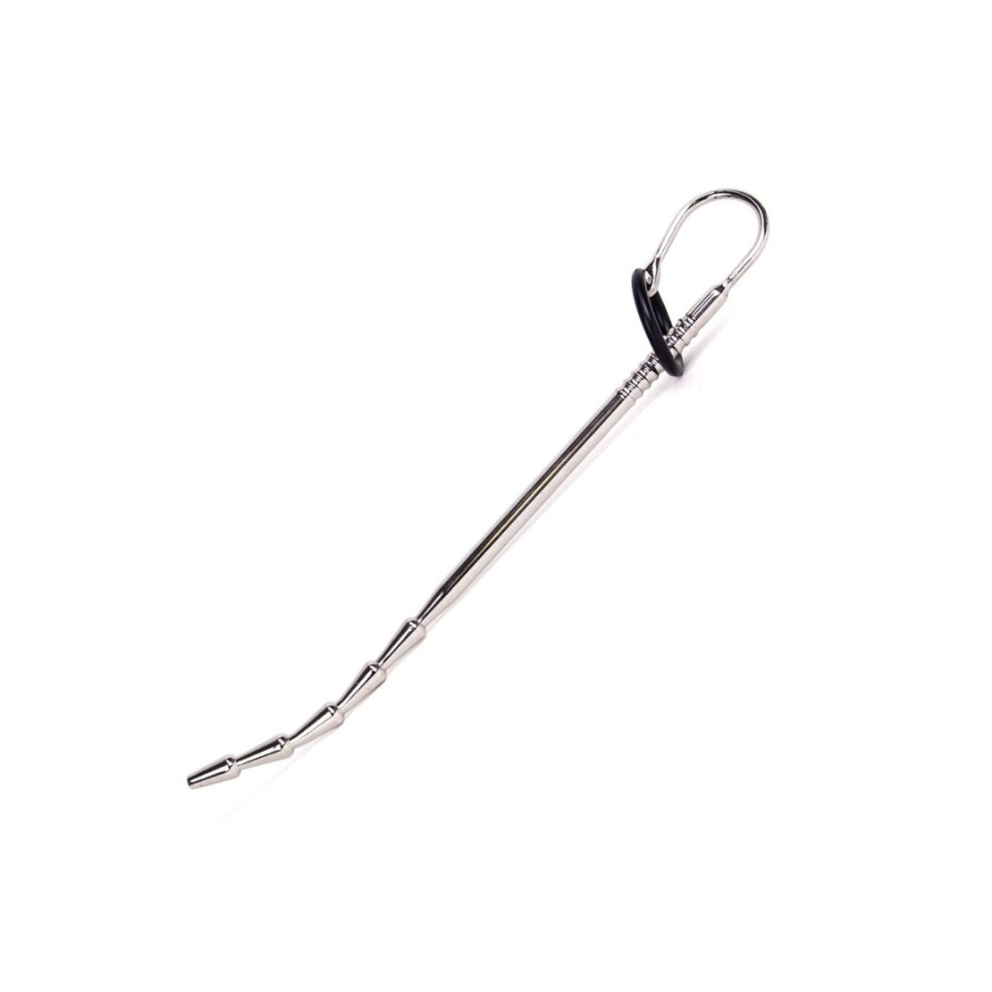 SONDA URETRALE IN ACCIAIO SEX TOY CON ANELLI...