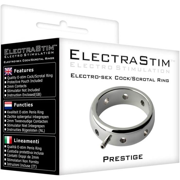 ANELLO FALLICO IN ACCIAIO SEX TOY PER ELETTROSTIMOLAZIONE...
