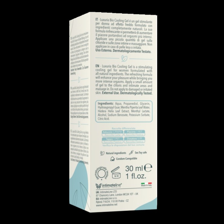 GEL STIMOLANTE PER DONNA AD EFFETTO FREDDO LUXURIA BIO 2
