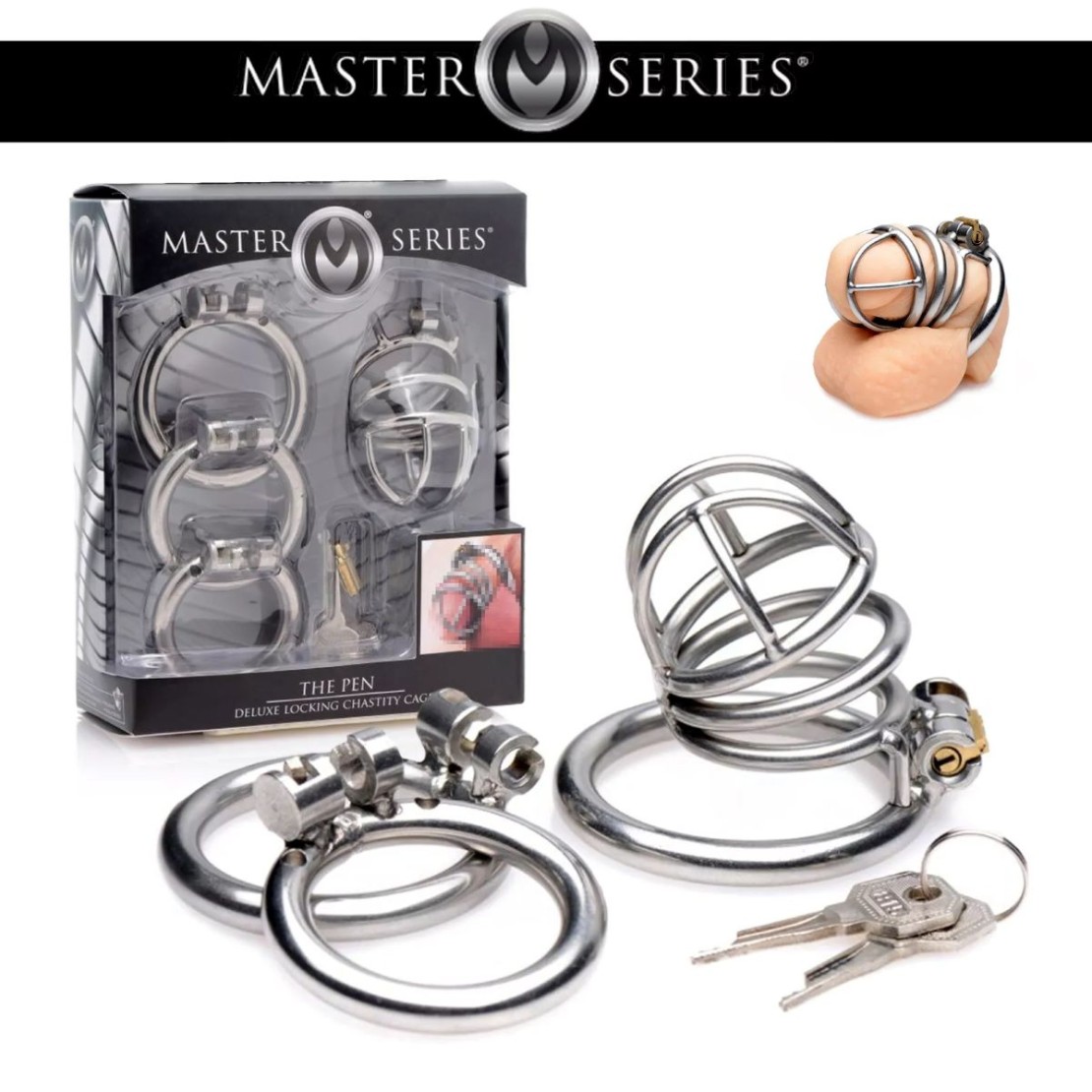 CINTURA DI CASTITA' PER UOMO SEX TOY IN ACCIAIO...