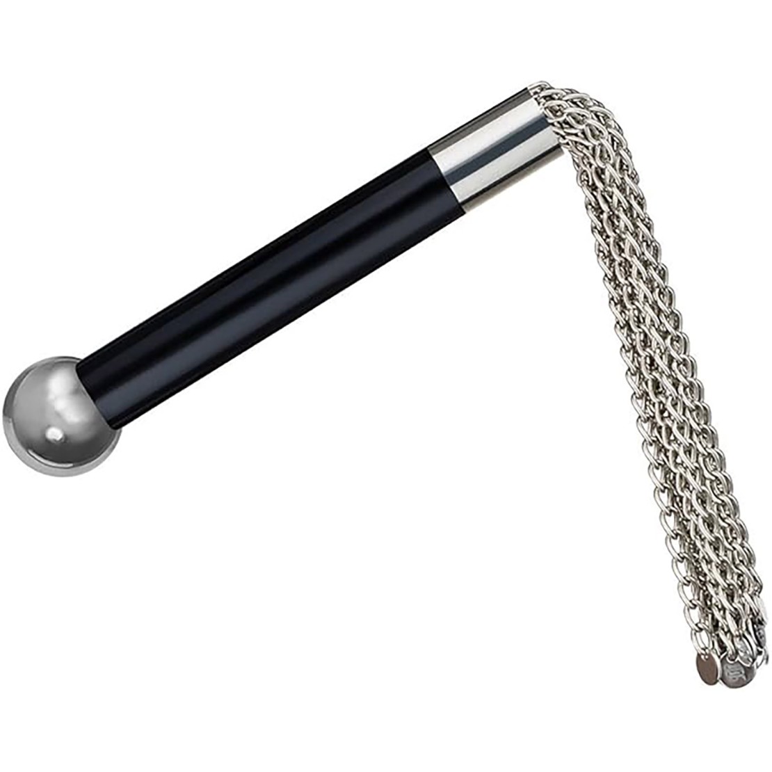 FRUSTA METALLICA PICCOLA SEX TOY NERO E SILVER