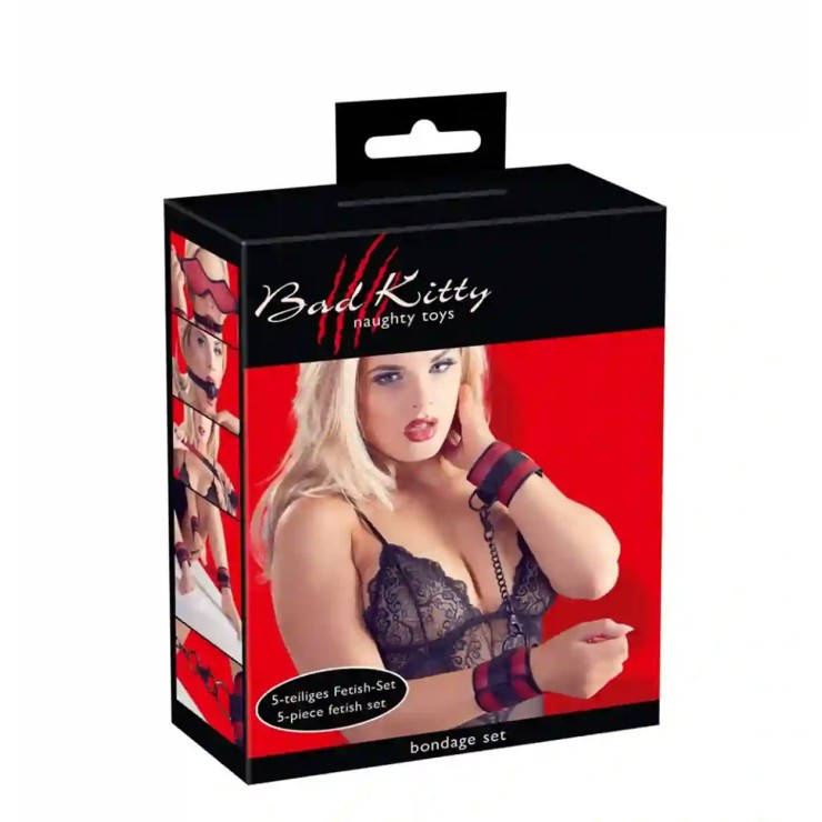 SET BONDAGE SADOMASO SEX TOY CINQUE PEZZI