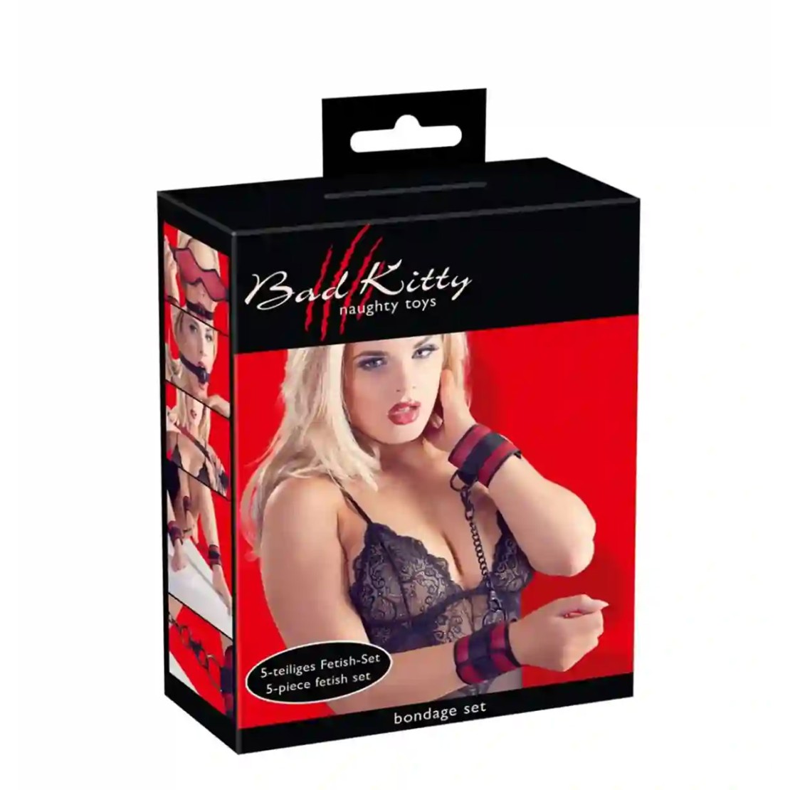 SET BONDAGE SADOMASO SEX TOY CINQUE PEZZI