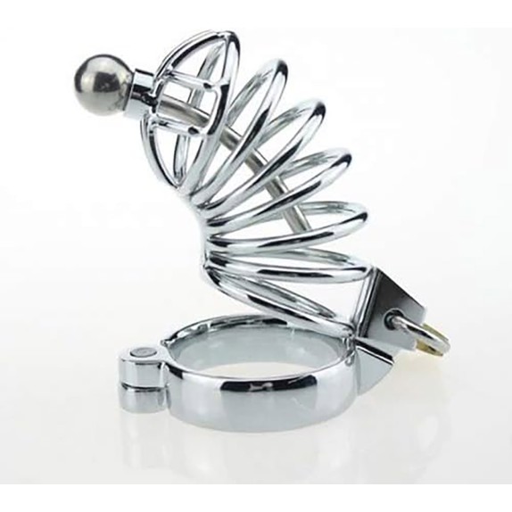 GABBIA PER PENE IN ACCIAIO SEXY TOY CON SONDA URETRALE