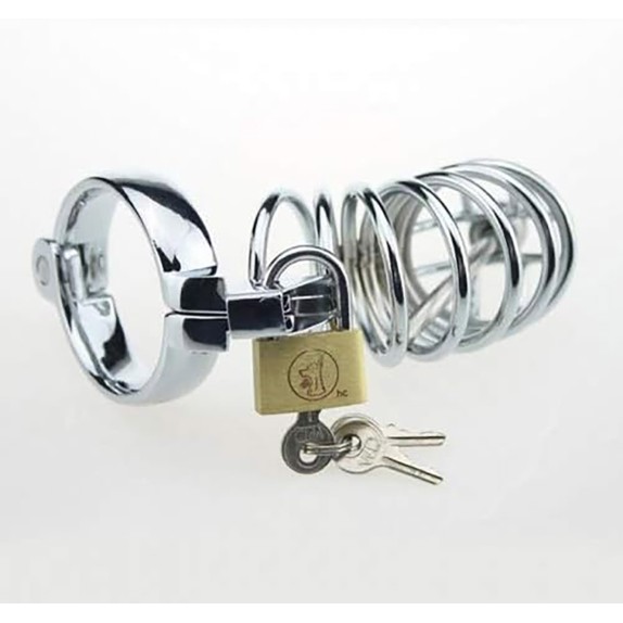GABBIA PER PENE IN ACCIAIO SEXY TOY CON SONDA URETRALE