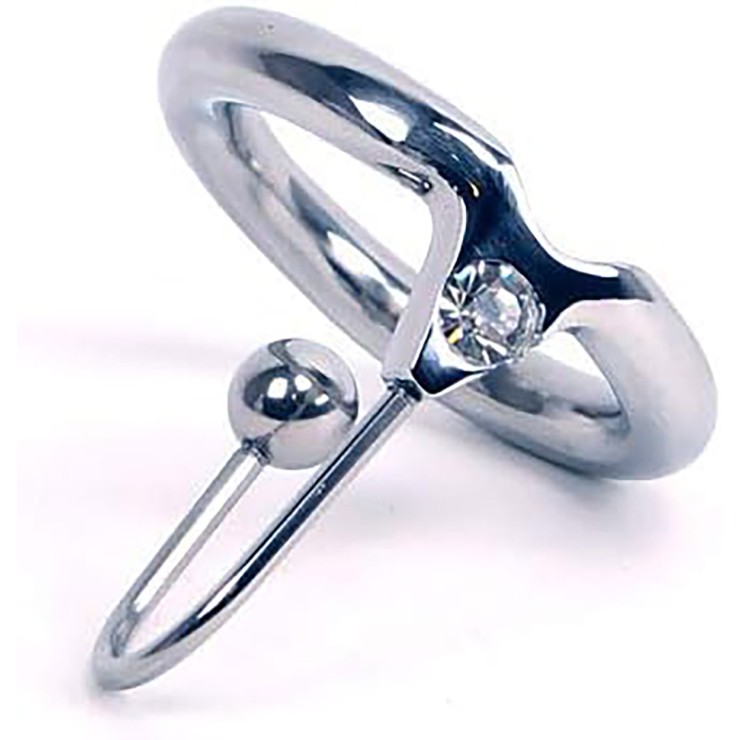 ANELLO SPERMA STOPPER PER GLANDE SEX TOY CON BRILLANTE 2