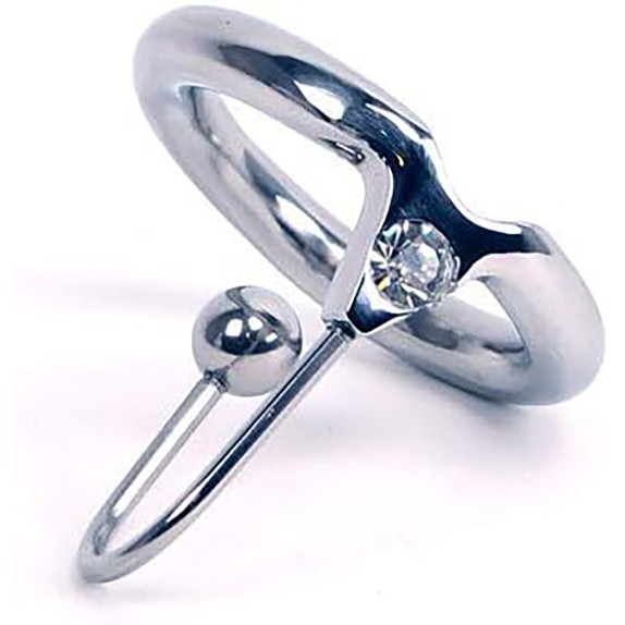 ANELLO SPERMA STOPPER PER GLANDE SEX TOY CON BRILLANTE