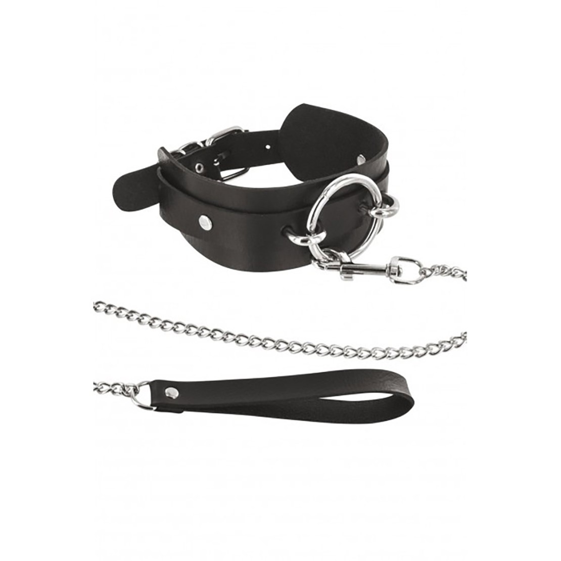 COLLARE REGOLABILE SEX TOY CON ANELLO GRANDE E...