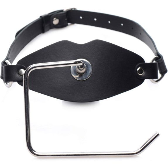 MUSERUOLA CON BALL GAG IN PELLE DA SCHIAVO THE HOLDER PORTA CARTA IGIENICA