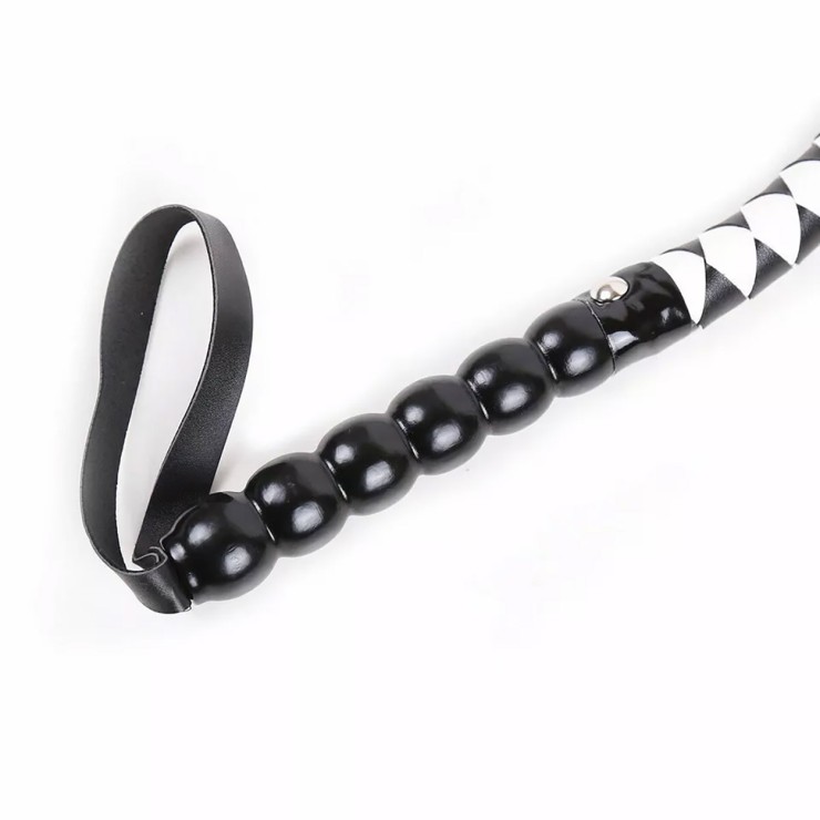 FRUSTA-FLOGGER PER GIOCHI SADOMASO BDSM MAHOGANY SHORT WHIP 2