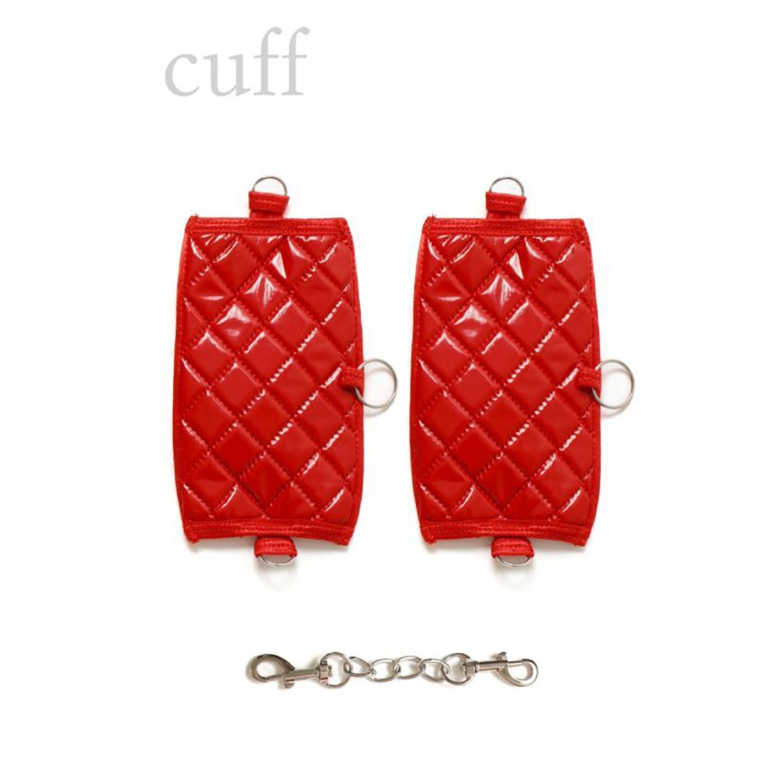 SET MANETTE PIU COLLARE ROSSO A QUADRETTI...