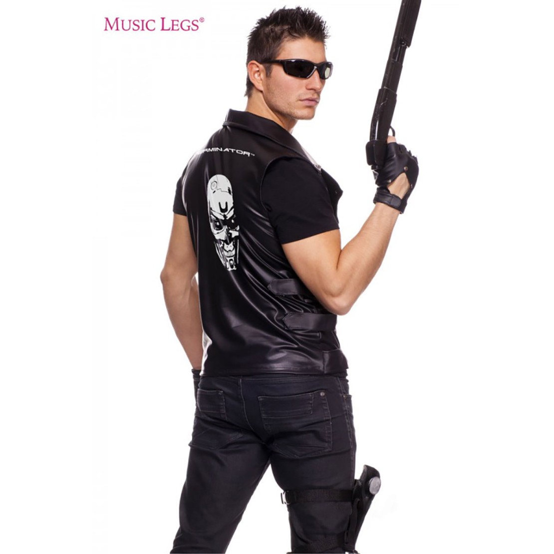 TERMINATOR COSTUME TRAVESTIMENTO 2 PEZZI SEXY...