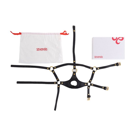 HARNESS PER LA TESTA CON MASTURBATORE PER UOMO A FORMA DI BOCCA