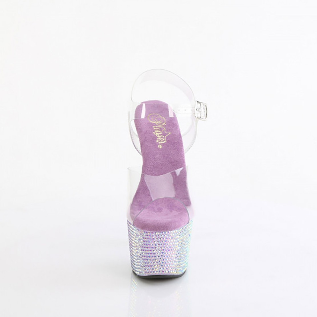 SANDALI SEXY TACCO 20 CM CON STRASS LUCENTI E...