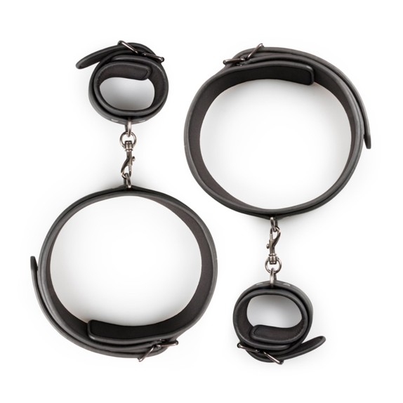 COSTRITTIVO IN ECOPELLE SET 4 PZ CON MANETTE PER COSCE E POLSI STACCABILI