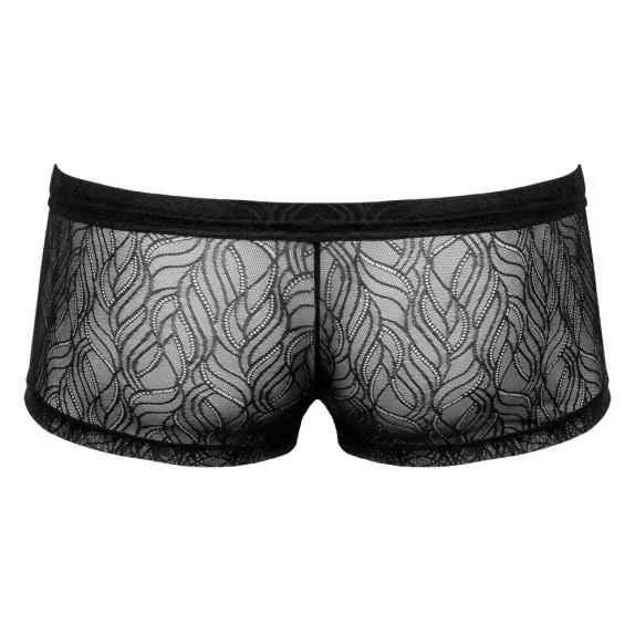 BOXER SEXY DA UOMO IN PIZZO MORBIDO TRASPARENTE CON PATTA APRIBILE