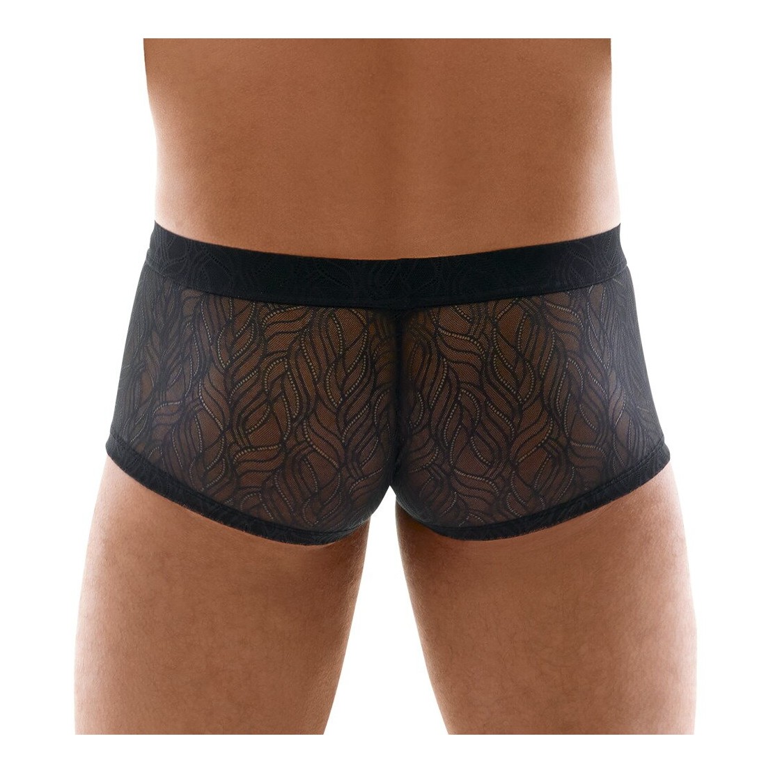 BOXER SEXY DA UOMO IN PIZZO MORBIDO TRASPARENTE...