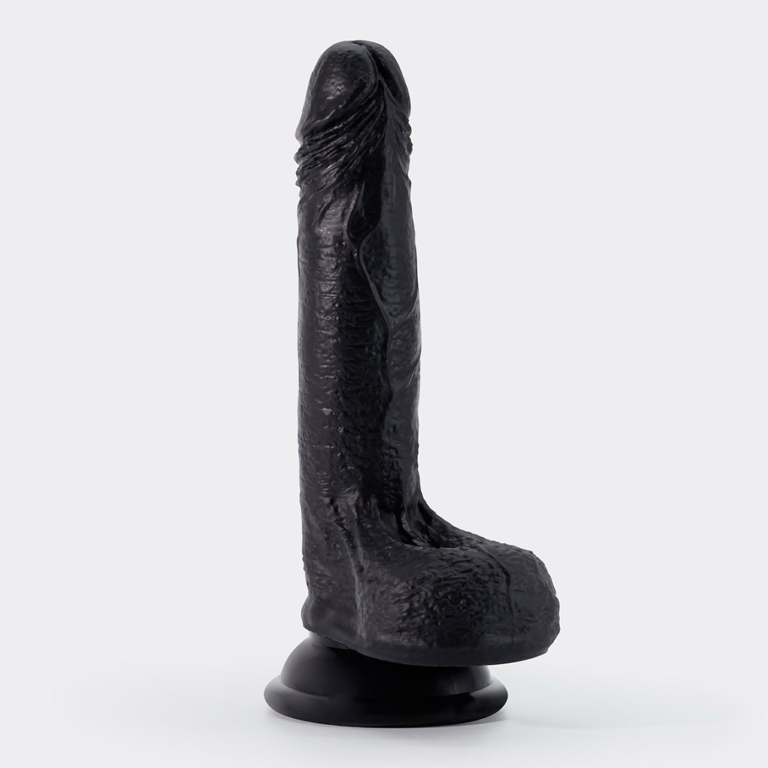 FALLO REALISTICO NERO CON TESTICOLI E VENTOSA...