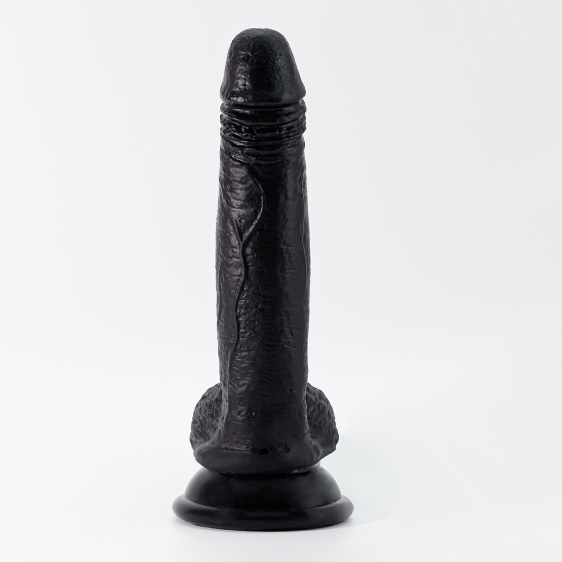 FALLO REALISTICO NERO CON TESTICOLI E VENTOSA...