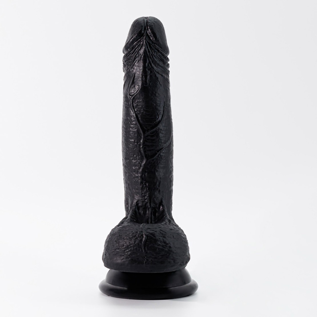 FALLO REALISTICO NERO CON TESTICOLI E VENTOSA...