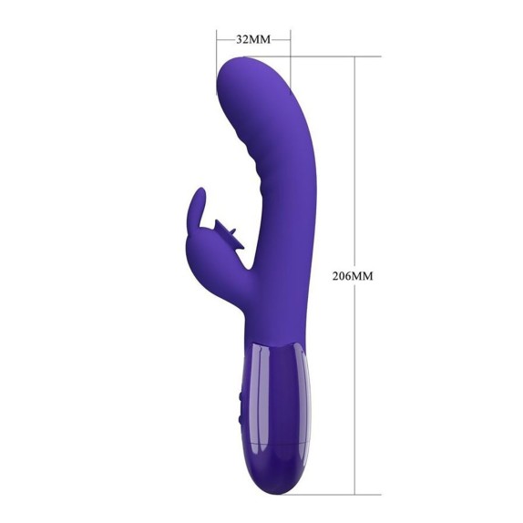 VIBRATORE RABBIT PER DONNA CON LINGUETTA RICARICABILE CERBERUS