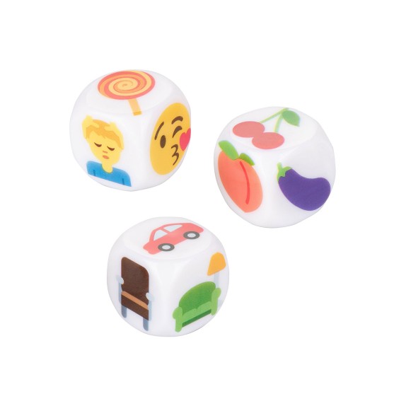 GIOCO DEI 3 DADI SEXY CON EMOJI PICCANTI GADGET EMOJIGASM