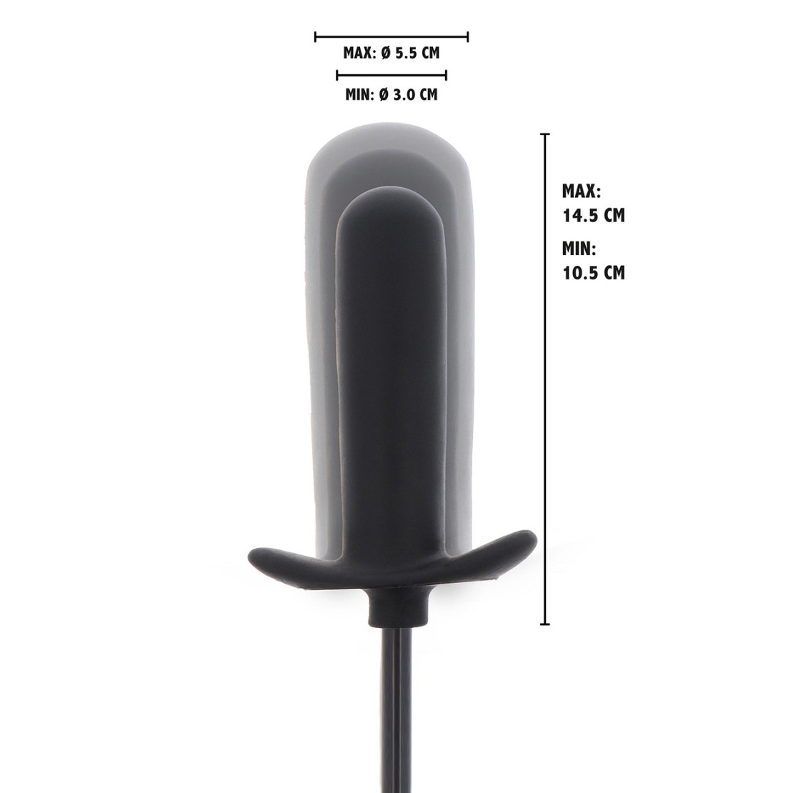 PLUG ANALE GONFIABILE LISCIO E ALLUNGATO CON...