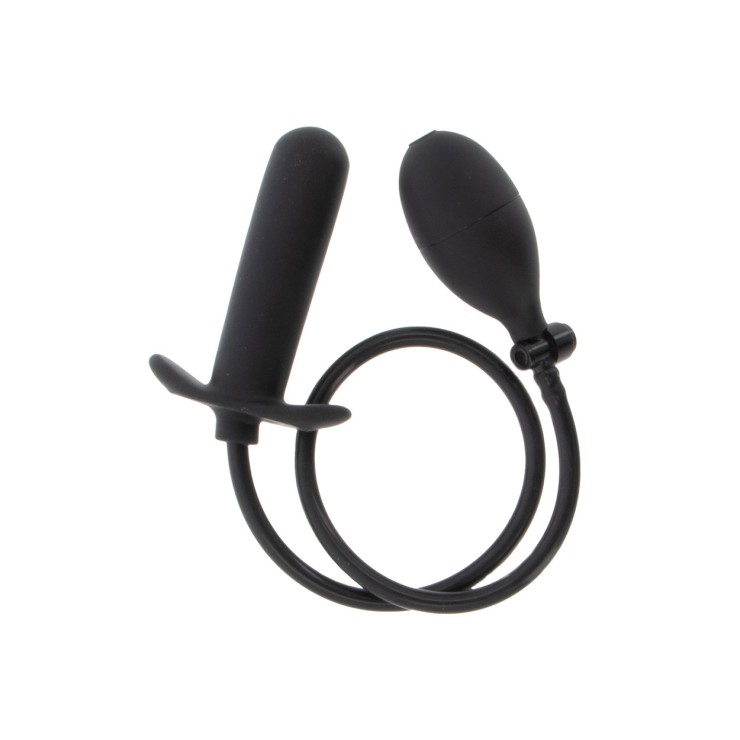 PLUG ANALE GONFIABILE LISCIO E ALLUNGATO CON POMPETTA...