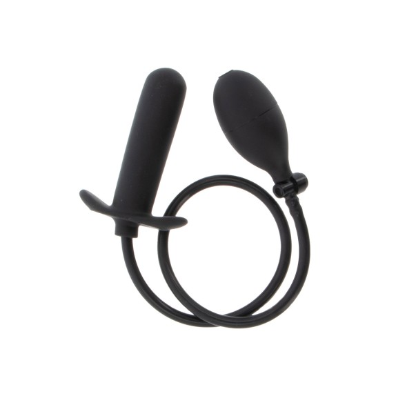 PLUG ANALE GONFIABILE LISCIO E ALLUNGATO CON POMPETTA MANUALE