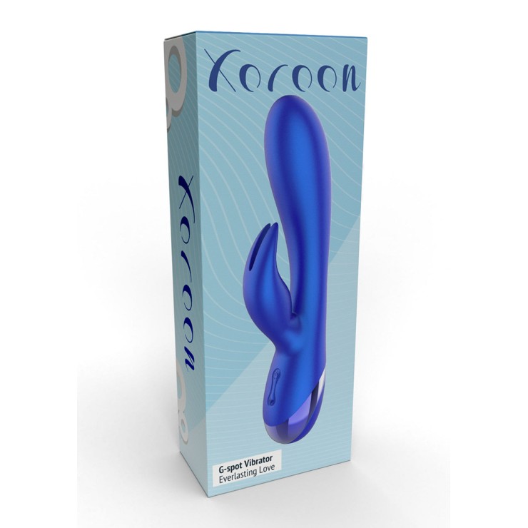 VIBRATORE RABBIT BLU METALLIZZATO PER DONNA EVERLASTING... 2