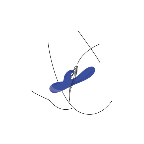 VIBRATORE RABBIT BLU METALLIZZATO PER DONNA EVERLASTING LOVE XOCOON
