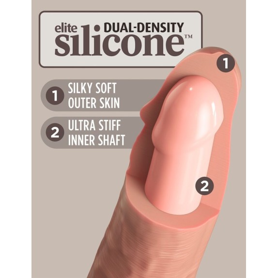 FALLO REALISTICO VIBRANTE DA 15 CM IN SILICONE KING COCK ELITE