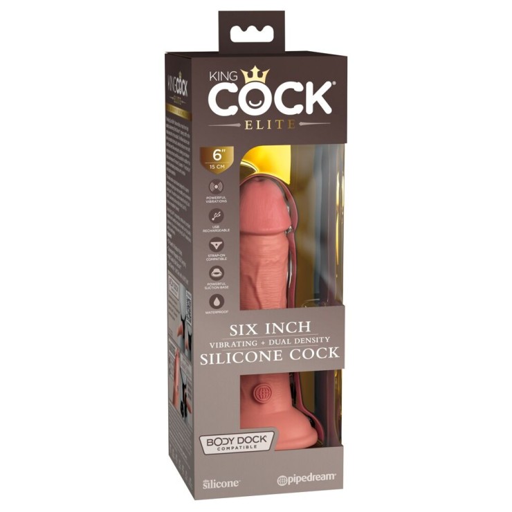 FALLO REALISTICO VIBRANTE DA 15 CM IN SILICONE KING COCK...