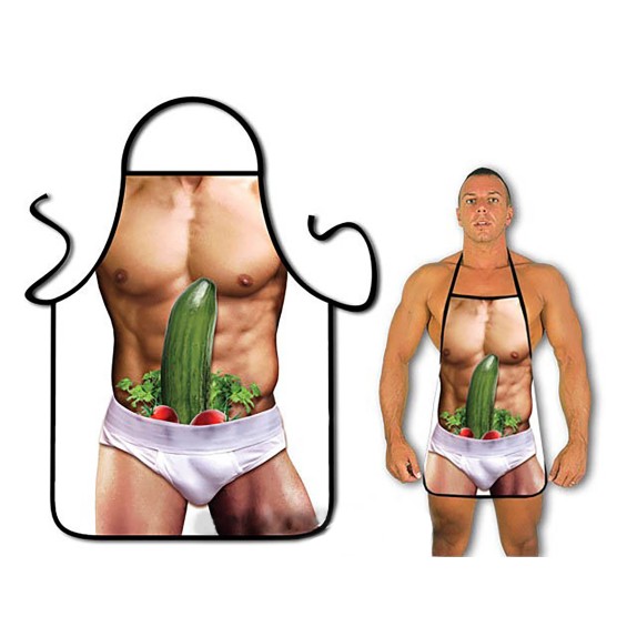 GREMBIULE FISICO UOMO SEXY CON CETRIOLO