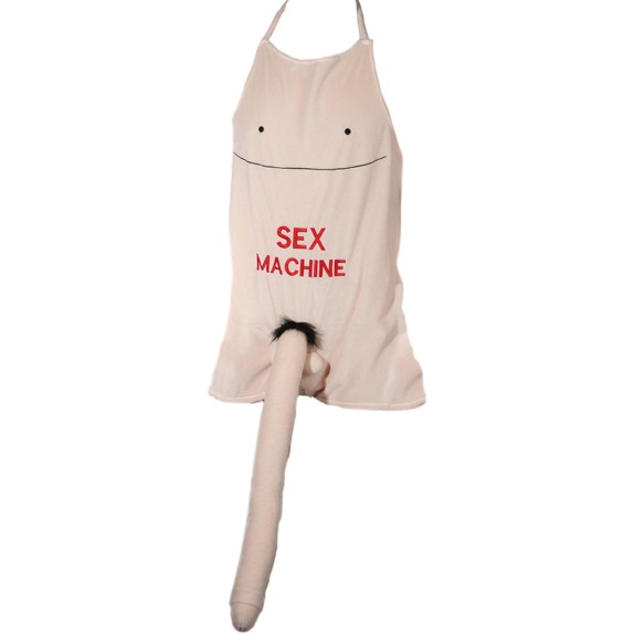 GREMBIULE SCHERZOSO IN PELUCHES CON UN GRANDE PENE