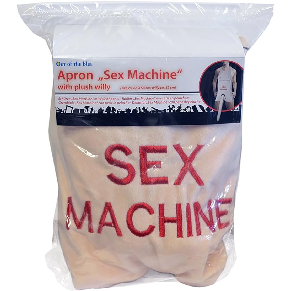 GREMBIULE SCHERZOSO IN PELUCHES CON UN GRANDE PENE