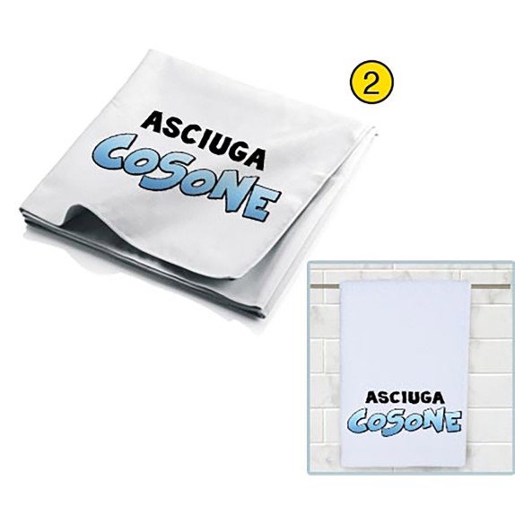 ASCIUGAMANO PICCOLO COSINA E COSONE ARTICOLO SCHERZOSO SEXY