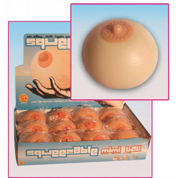 PALLINA ANTISTRESS A FORMA DI SENO ARTICOLO SCHERZOSO SEXY
