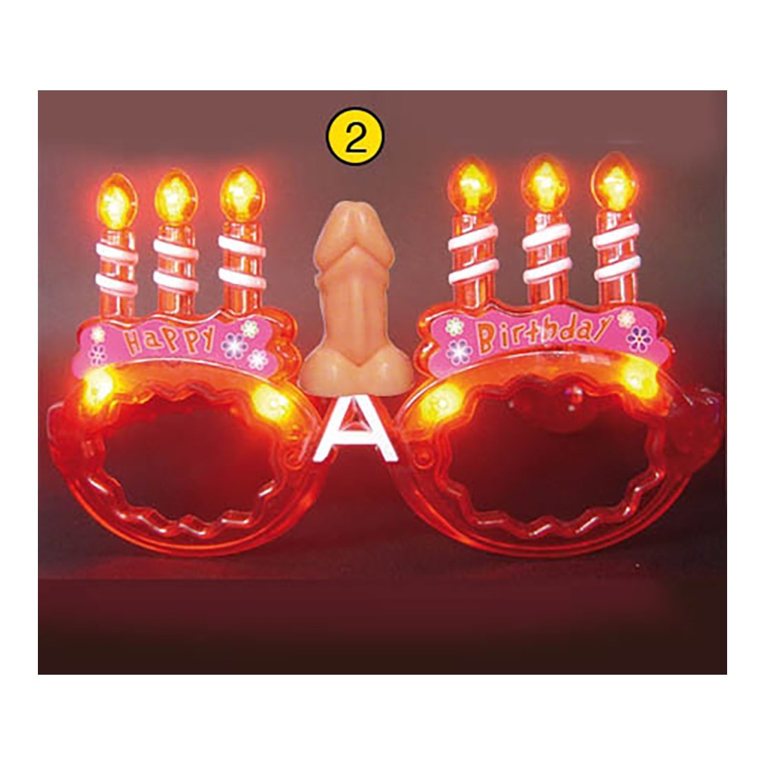 OCCHIALI SEXY A LED DI COMPLEANNO CON PENE
